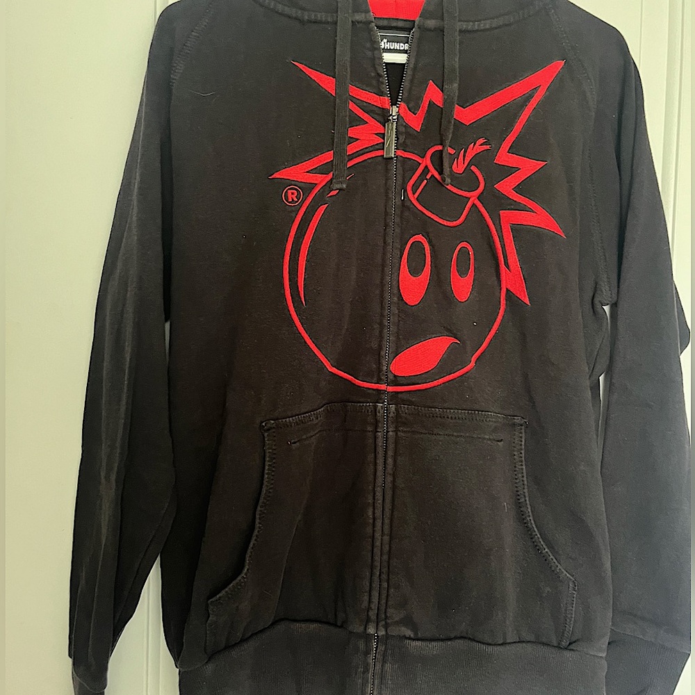 The Hundreds Black Zip up Hoodie - Small